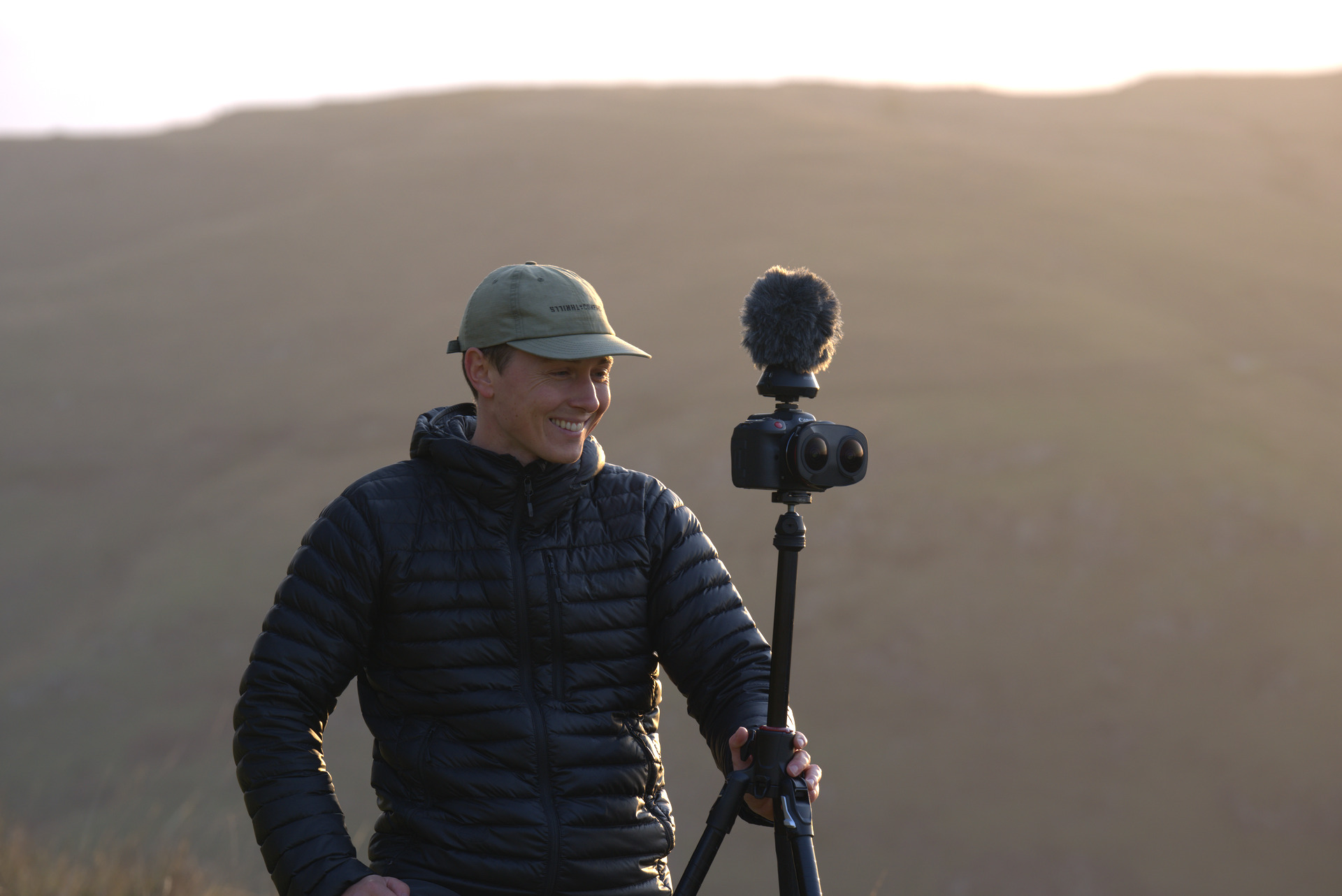 James Hustler filming with immersive camera